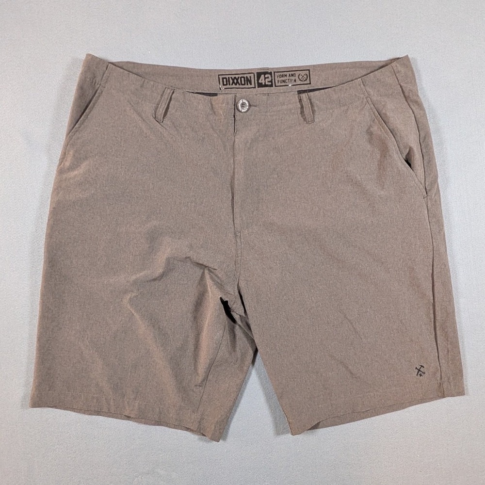 Dixxon Flannel Co Hybrid Shorts Mens 42 Brown Heathered Quick Dry Casual